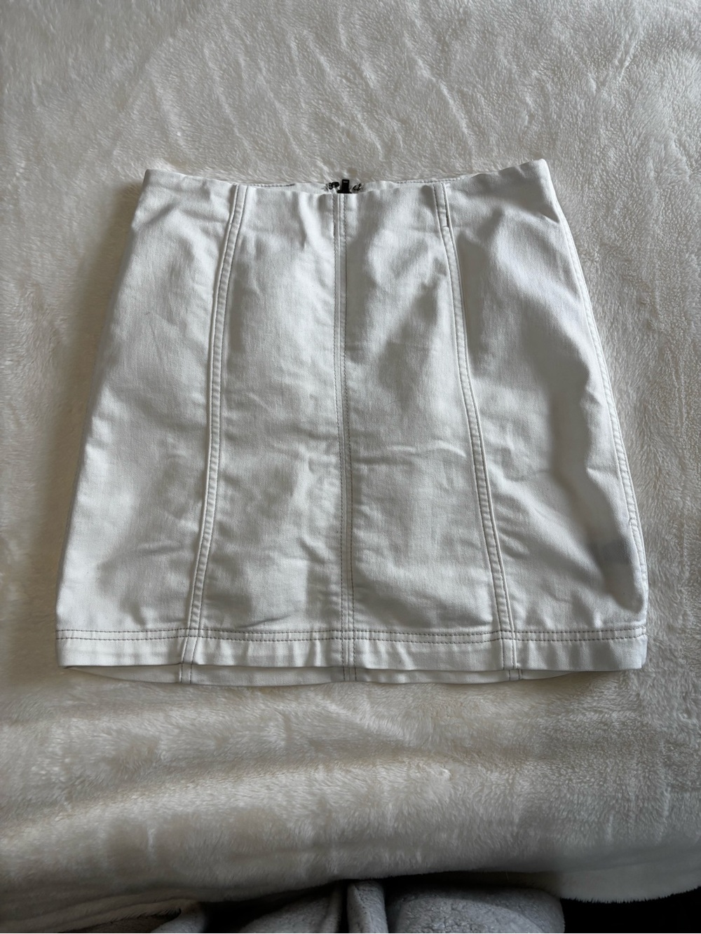 Free People White Panel Mini Skirt
